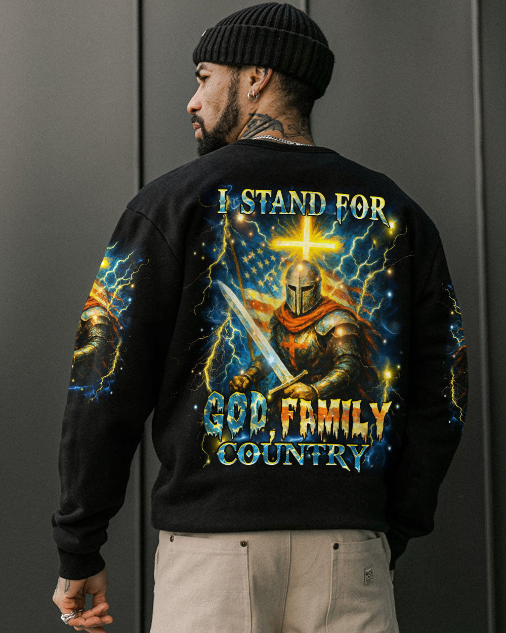 I Stand For God Family Country Men's All Over Print Shirt - Yhhn1704254