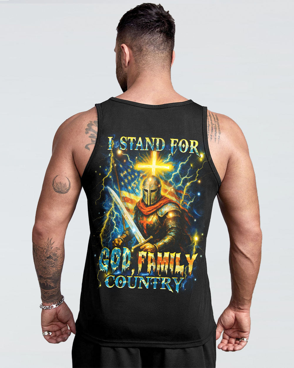 I Stand For God Family Country Men's All Over Print Shirt - Yhhn1704254
