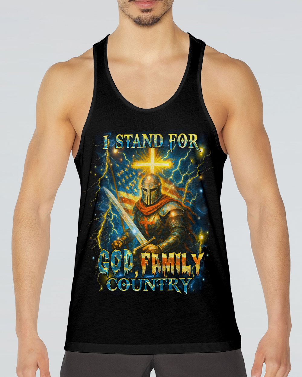 I Stand For God Family Country Men's All Over Print Shirt - Yhhn1704254