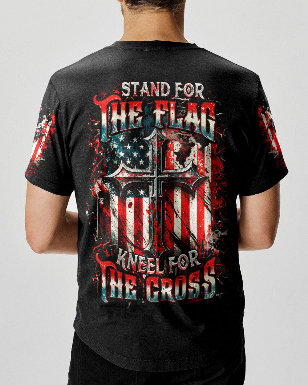 Stand For The Flag Kneel For The Cross Men's All Over Print Shirt - Yhhn1906254