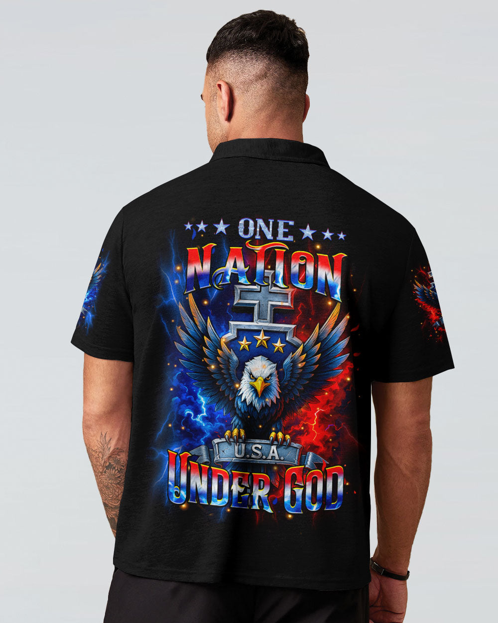 One Nation Under God Warrior Men's All Over Print Shirt - Yhhn2305251