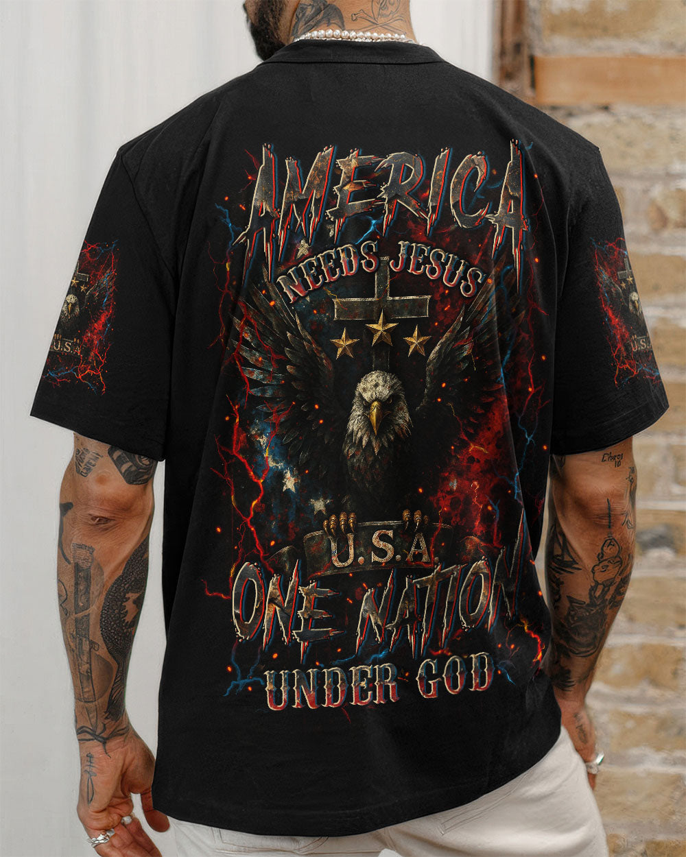 America Needs Jesus Men's All Over Print Shirt - Yhln2306252
