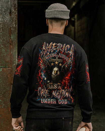 America Needs Jesus Men's All Over Print Shirt - Yhln2306252