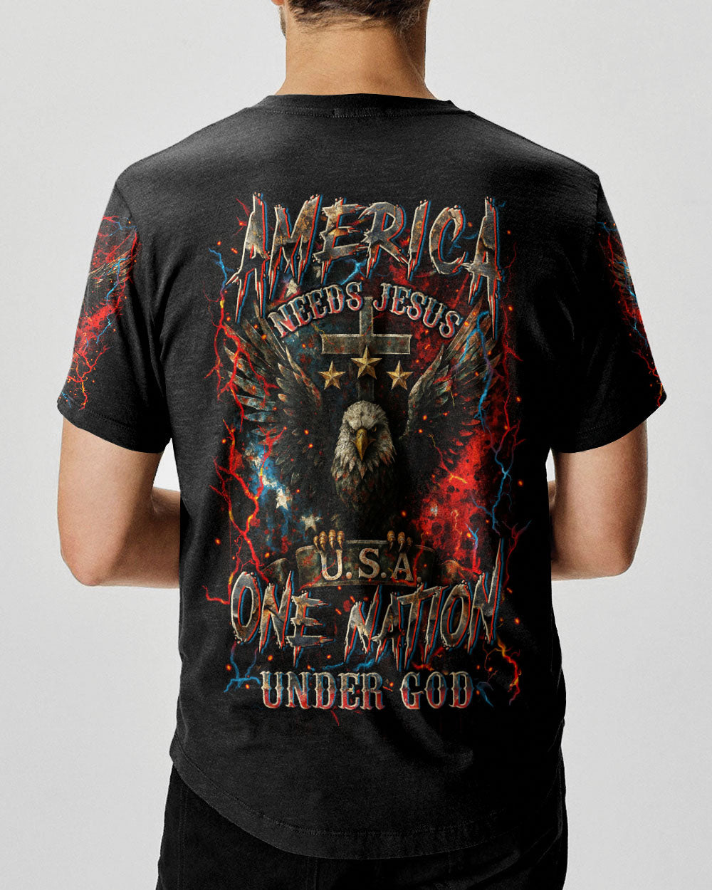 America Needs Jesus Men's All Over Print Shirt - Yhln2306252