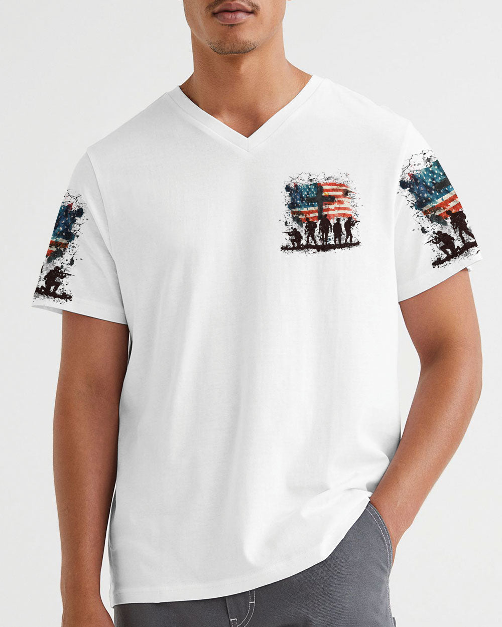 Stand For The Flag Kneel For The Cross Men's All Over Print Shirt - Yhhn2606251