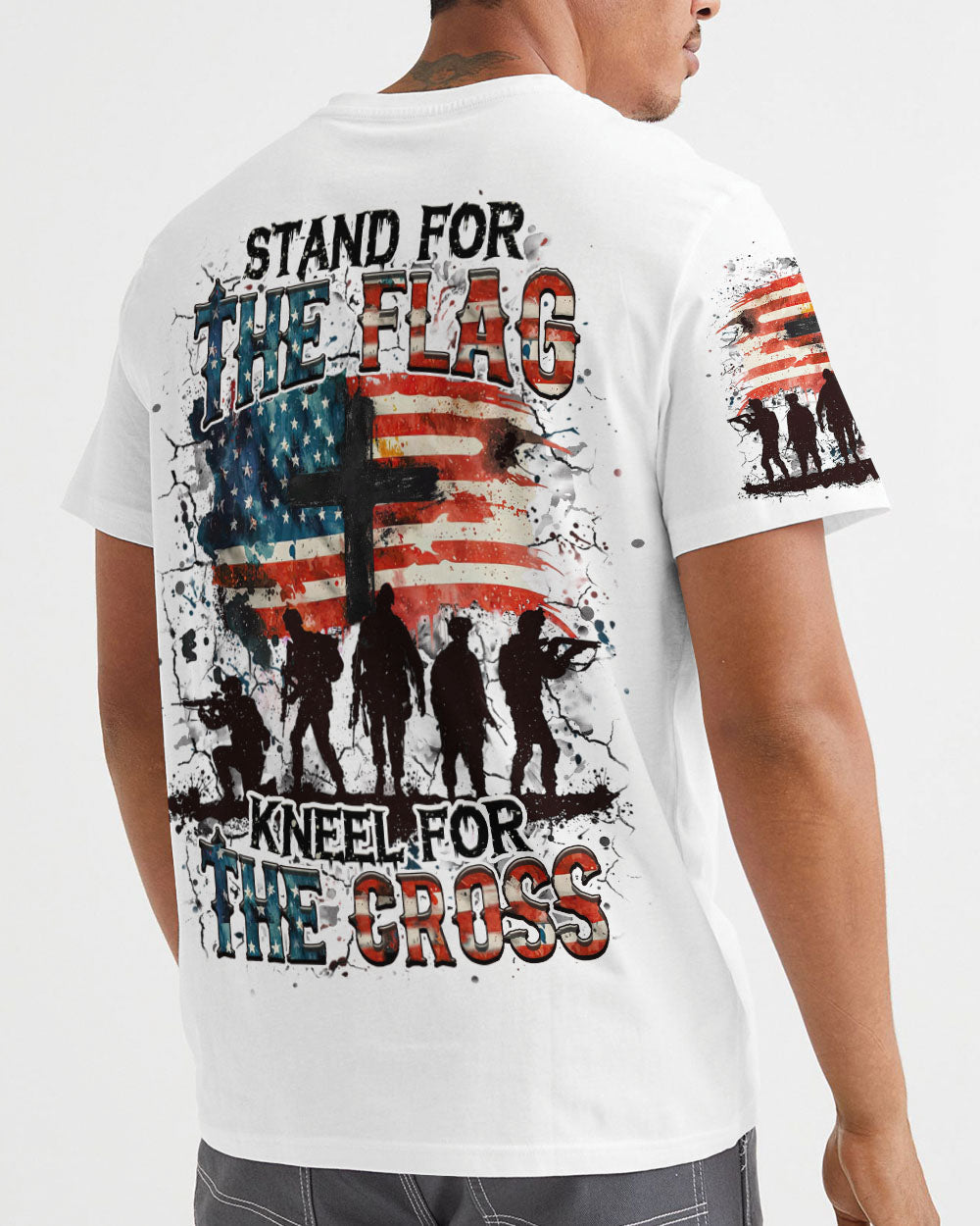 Stand For The Flag Kneel For The Cross Men's All Over Print Shirt - Yhhn2606251