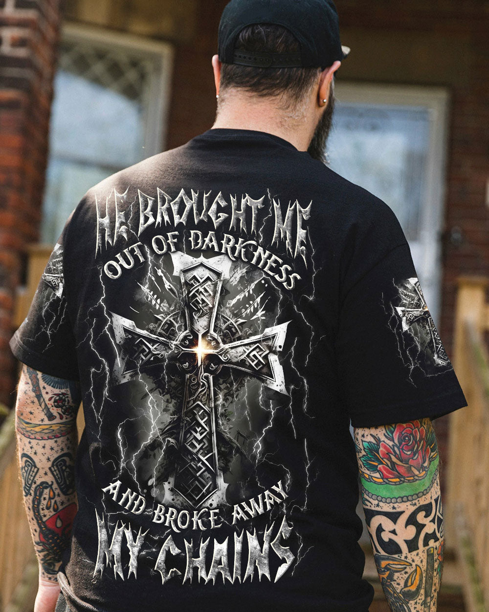 He Brought Me Out Of Darkness Men's All Over Print Shirt - Yhln0304253