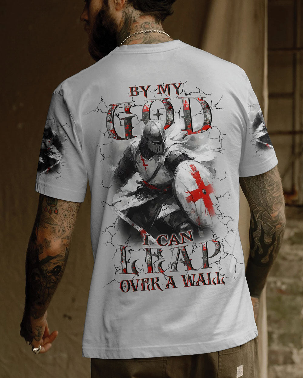 By My God I Can Leap Over A Wall Men's All Over Print Shirt - Yhln1403253