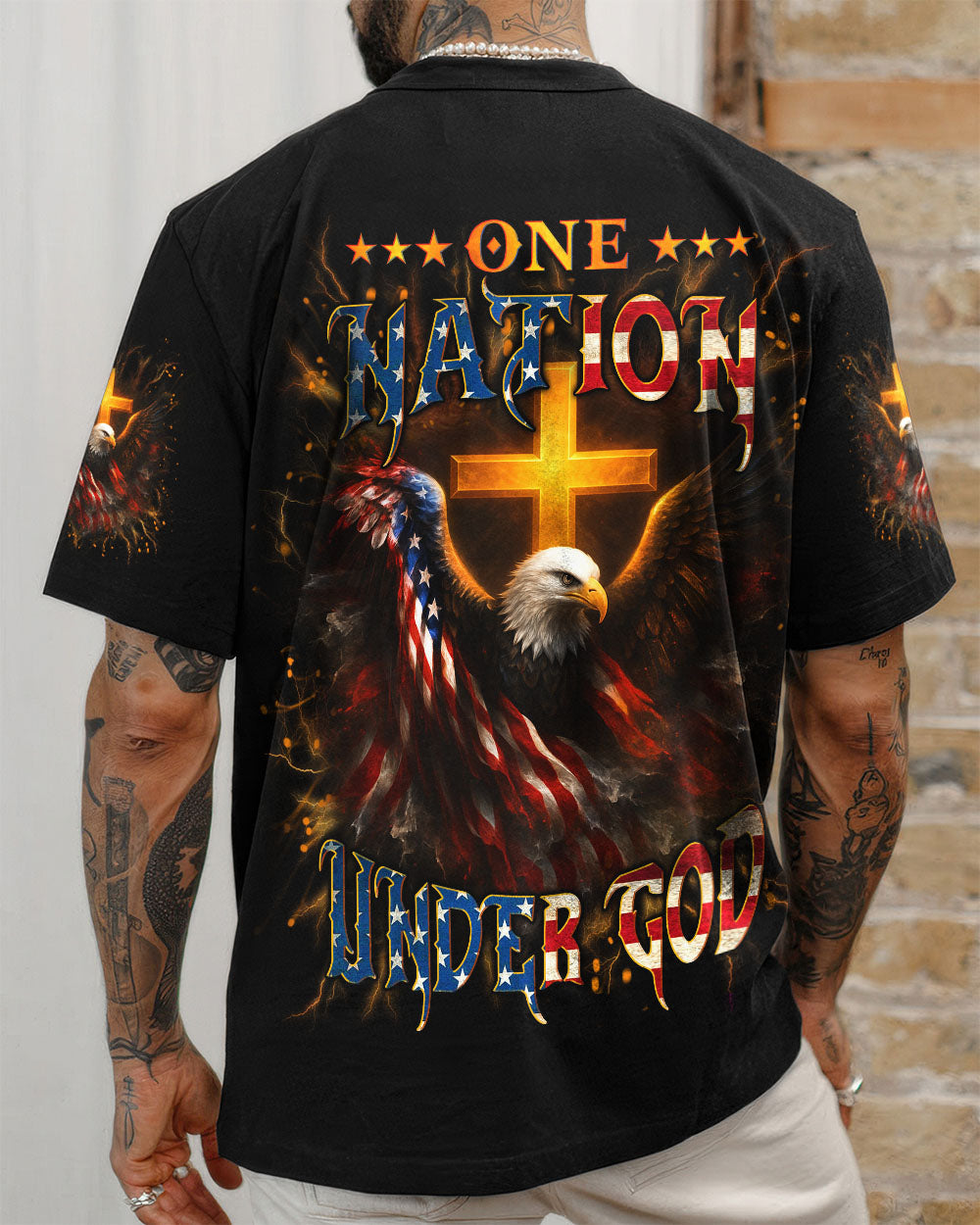 One Nation Under God Men's All Over Print Shirt - Yhln1906254
