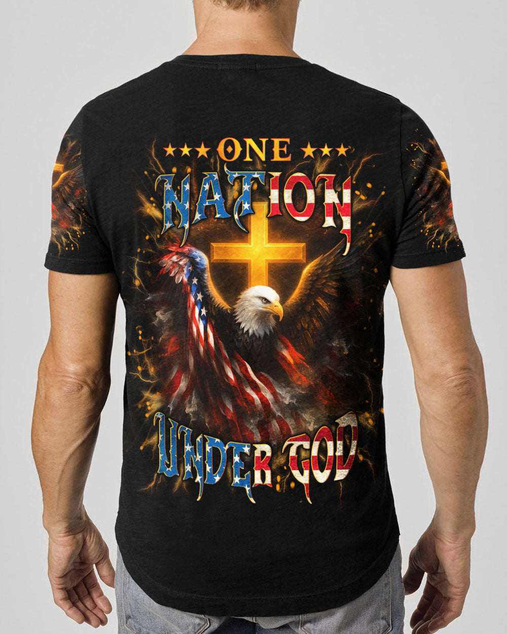 One Nation Under God Men's All Over Print Shirt - Yhln1906254
