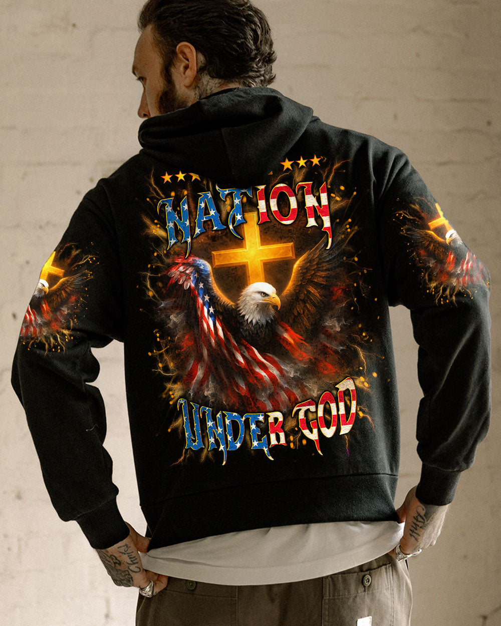 One Nation Under God Men's All Over Print Shirt - Yhln1906254