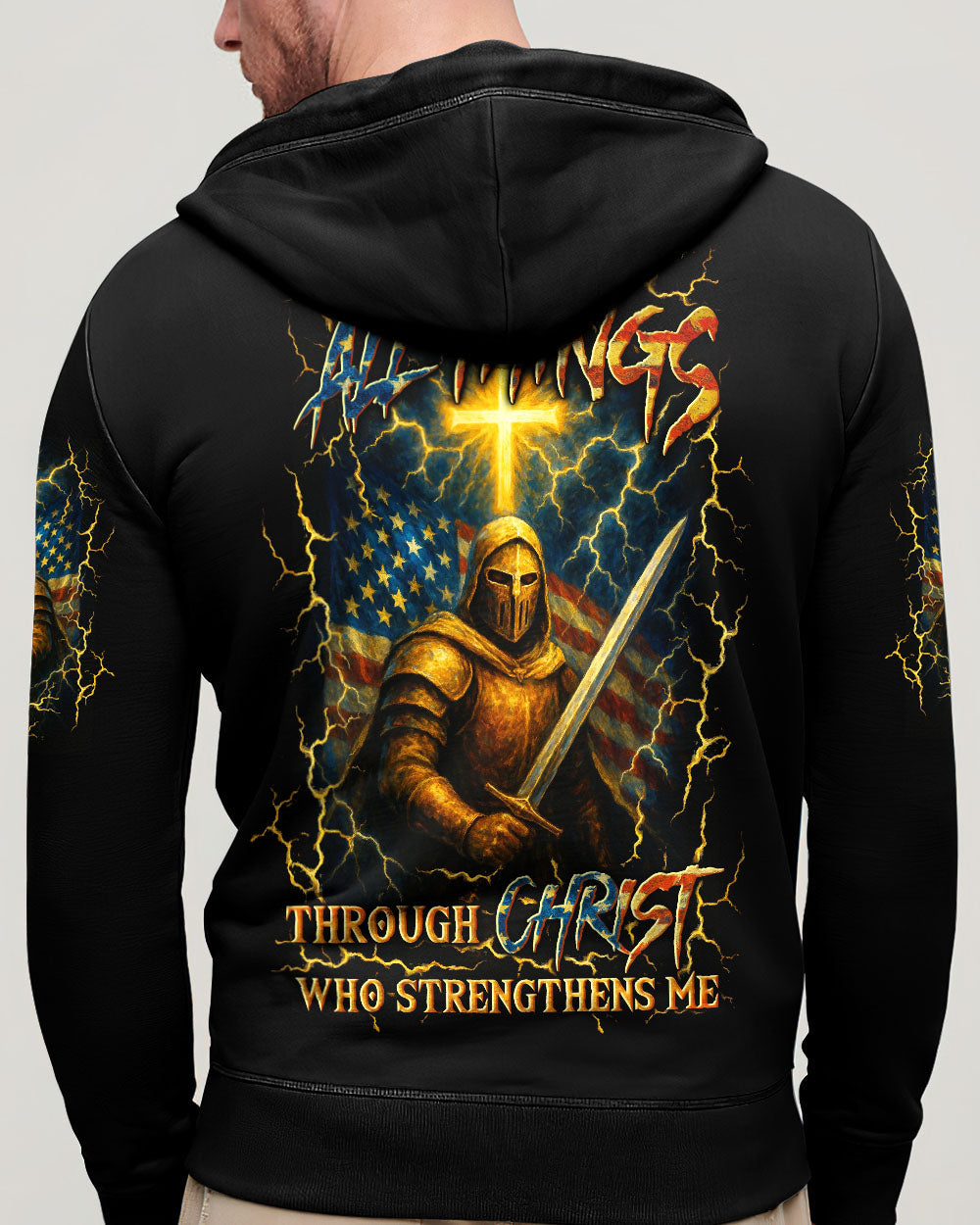 I Can Do All Things Cross Warrior Men's All Over Print Shirt - Yhln2104253