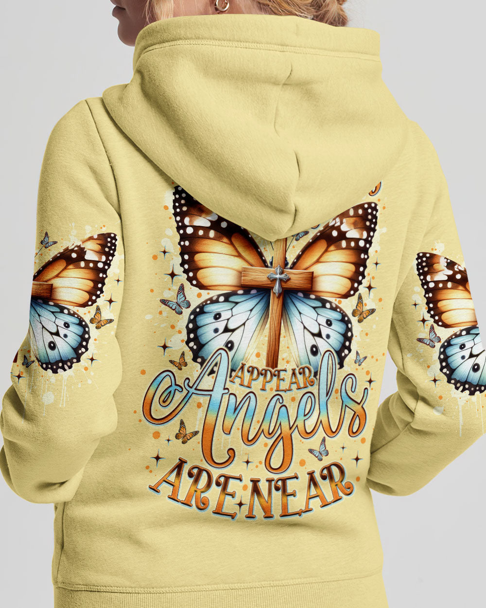 When Butterflies Appear Angels Are Near Women's All Over Print Shirt - Tlno0805251