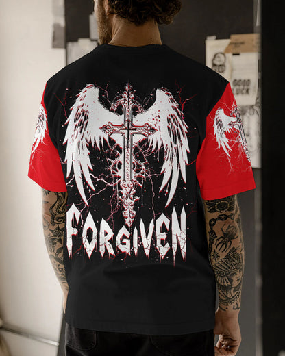 Forgiven Cross Wings Men's All Over Print Shirt  - Tlnt1703252