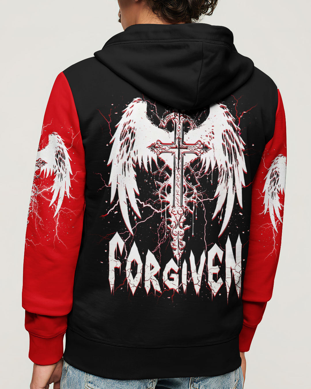 Forgiven Cross Wings Men's All Over Print Shirt  - Tlnt1703252