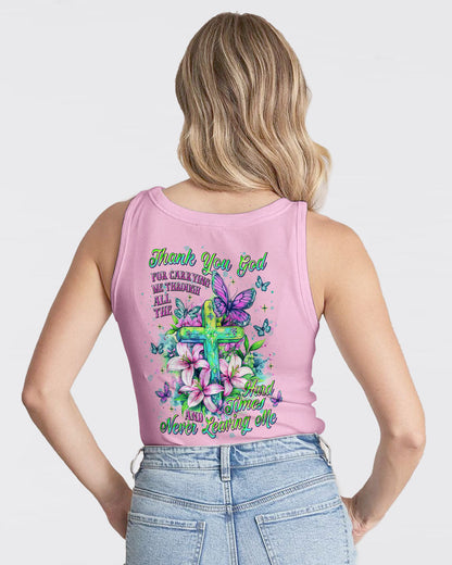 Thank You God For Carrying Me Lilies Women's All Over Print Shirt  - Tlnt2105252