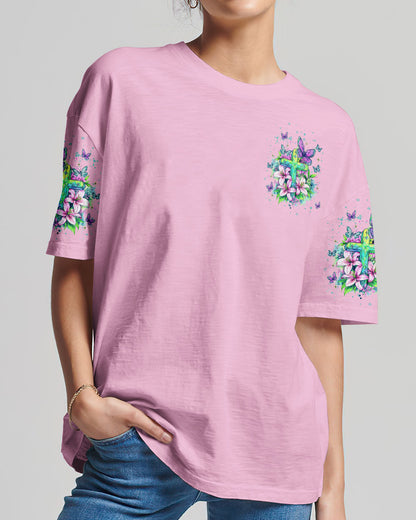 Thank You God For Carrying Me Lilies Women's All Over Print Shirt  - Tlnt2105252