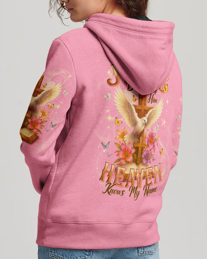 Jesus Because Of Him Heaven Knows My Name Women's All Over Print Shirt   - Tlnt2504251