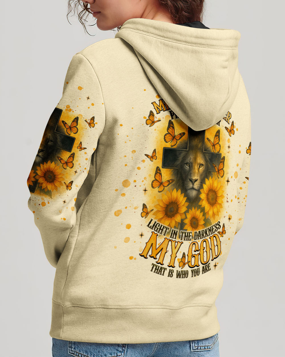 Way Maker Miracle Worker Cross Lion Sunflower Women's All Over Print Shirt   - Tlnt2805254