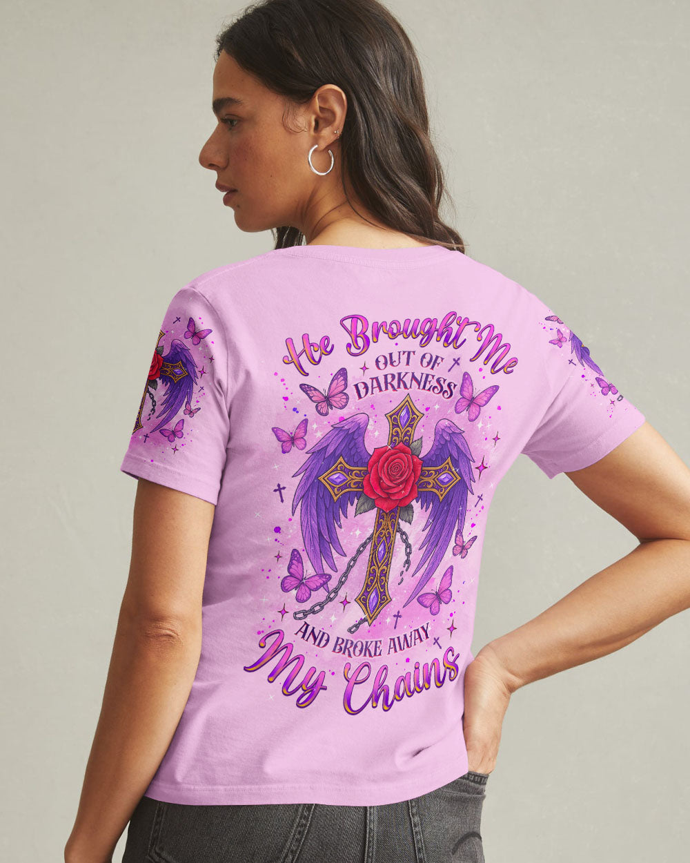 He Brought Me Out Of Darkness Women's All Over Print Shirt - Tlnz0705251