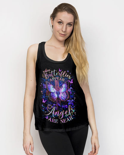 When Butterflies Appear Angels Are Near Women's All Over Print Shirt - Tlnz0906253