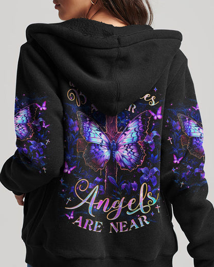 When Butterflies Appear Angels Are Near Women's All Over Print Shirt - Tlnz0906253