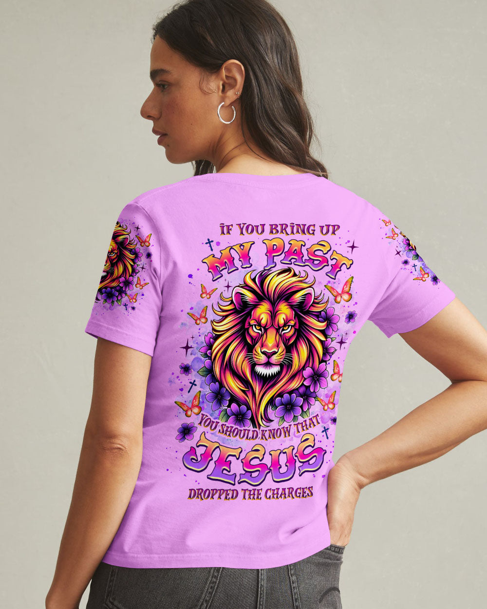 Jesus Dropped The Charges Lion Women's All Over Print Shirt  - Tlnz1106252