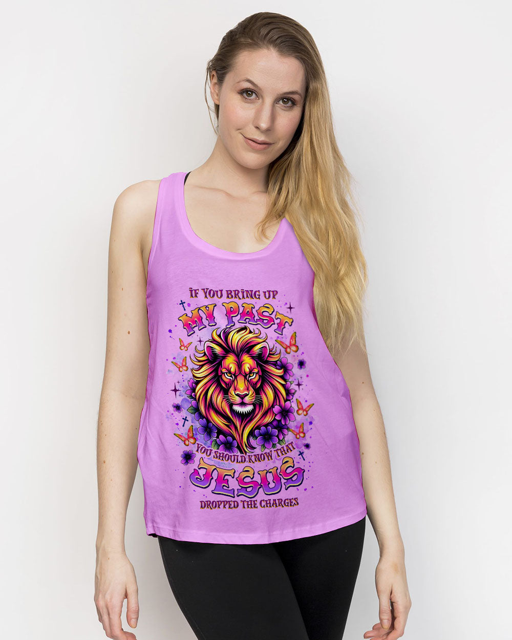 Jesus Dropped The Charges Lion Women's All Over Print Shirt  - Tlnz1106252