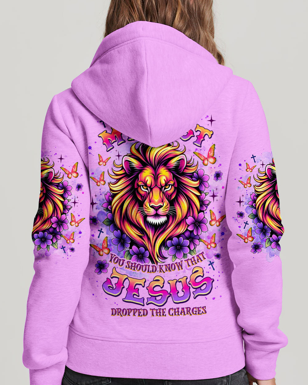 Jesus Dropped The Charges Lion Women's All Over Print Shirt  - Tlnz1106252