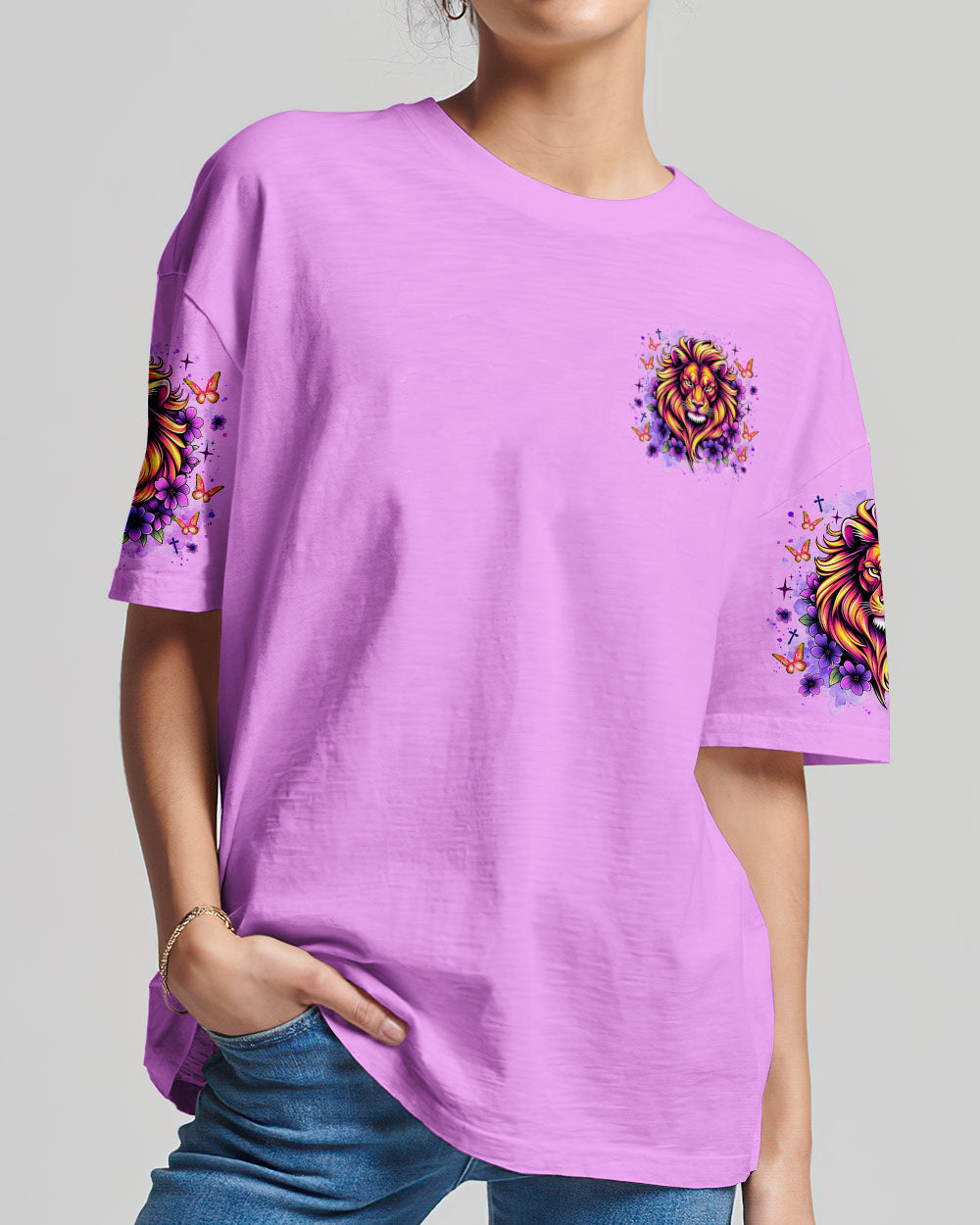 Jesus Dropped The Charges Lion Women's All Over Print Shirt  - Tlnz1106252