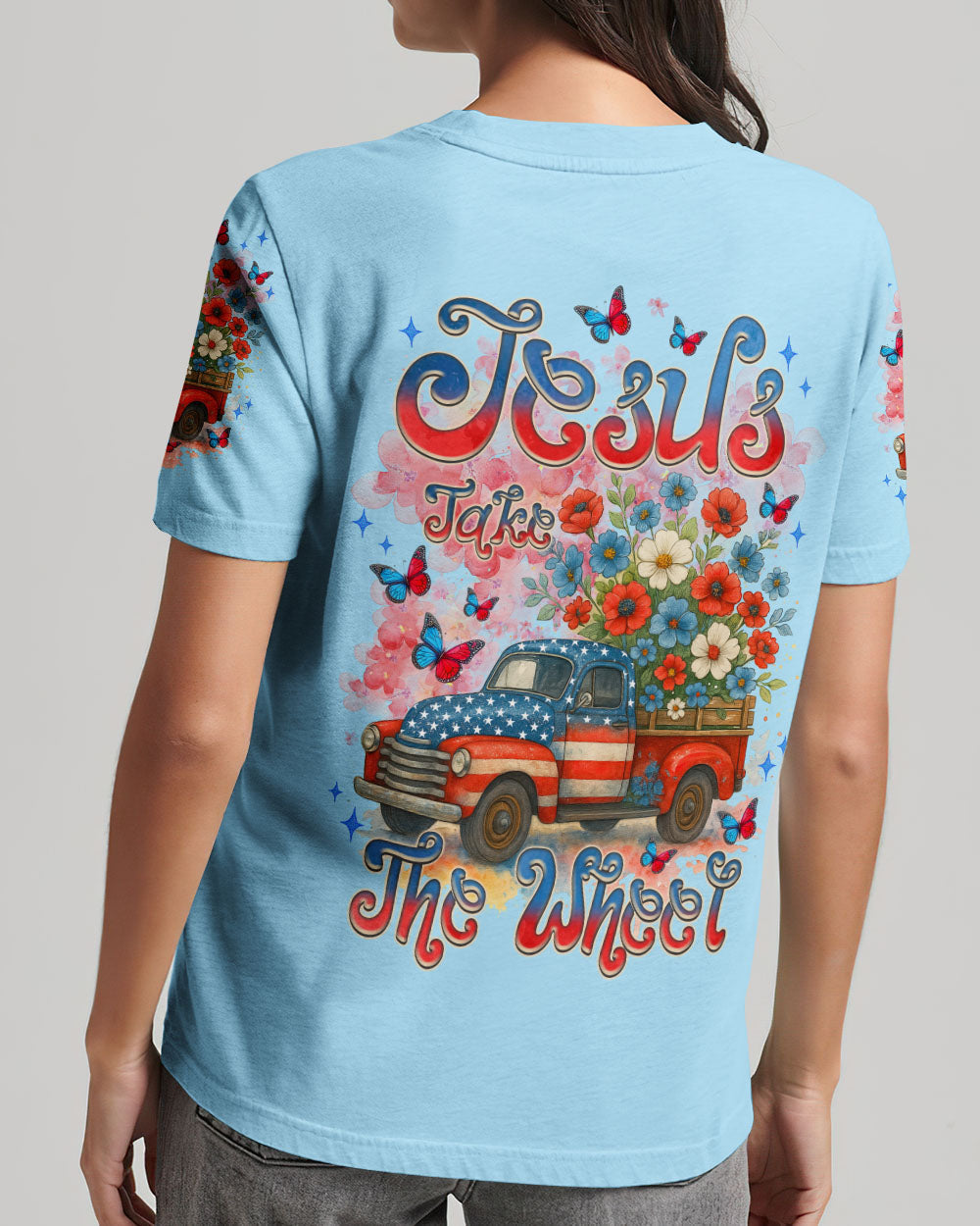 Jesus Take The Wheel Women's All Over Print Shirt  - Tlnz1205252