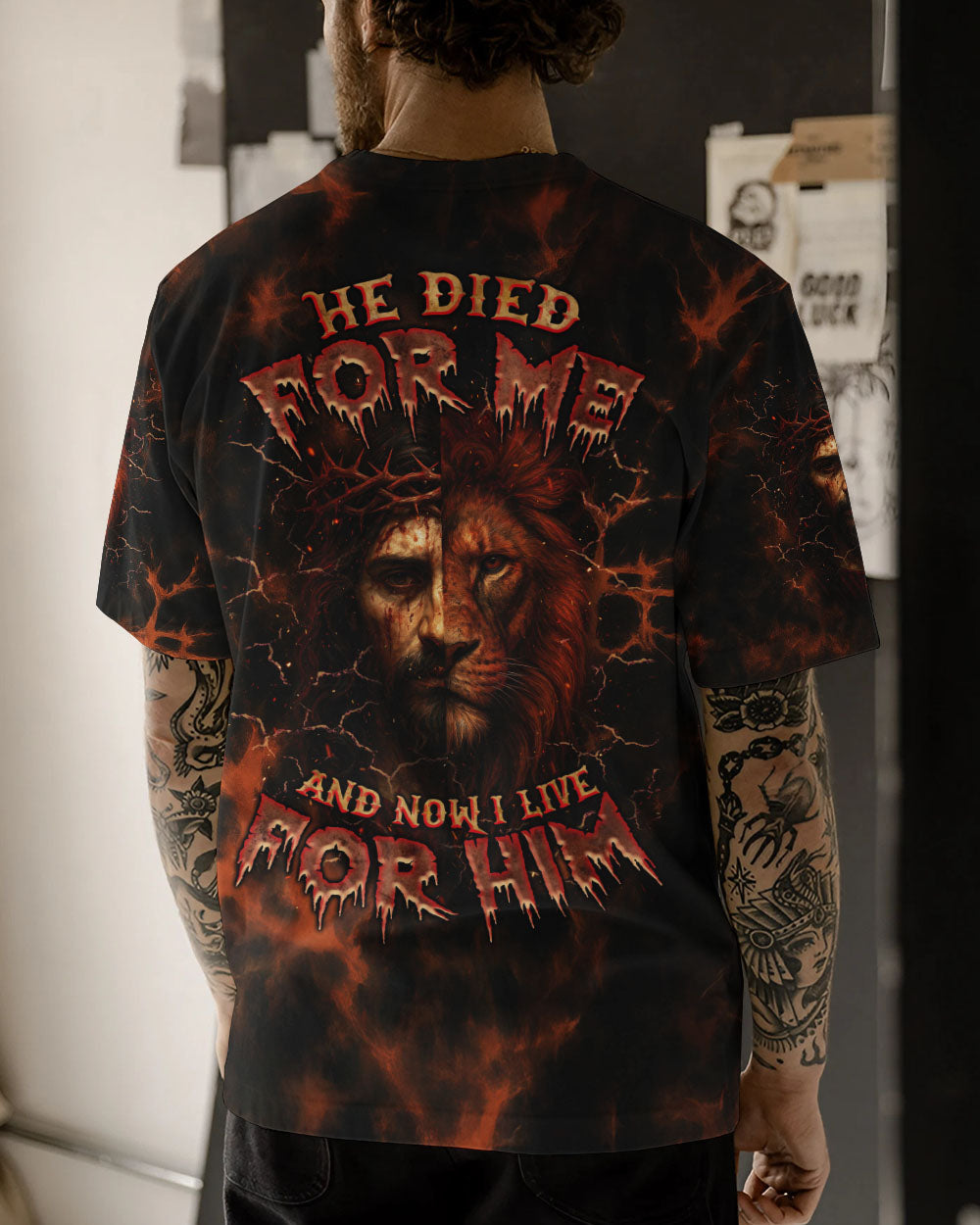 He Died For Me Men's All Over Print Shirt  - Tlnz1605254
