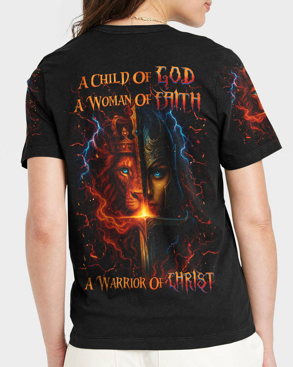 A Child Of God A Woman Of Faith Women's All Over Print Shirt -  Tlnz1606254