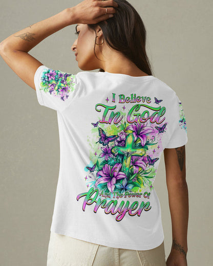 I Believe In God Lilies Women's All Over Print Shirt  - Tlnz2205253