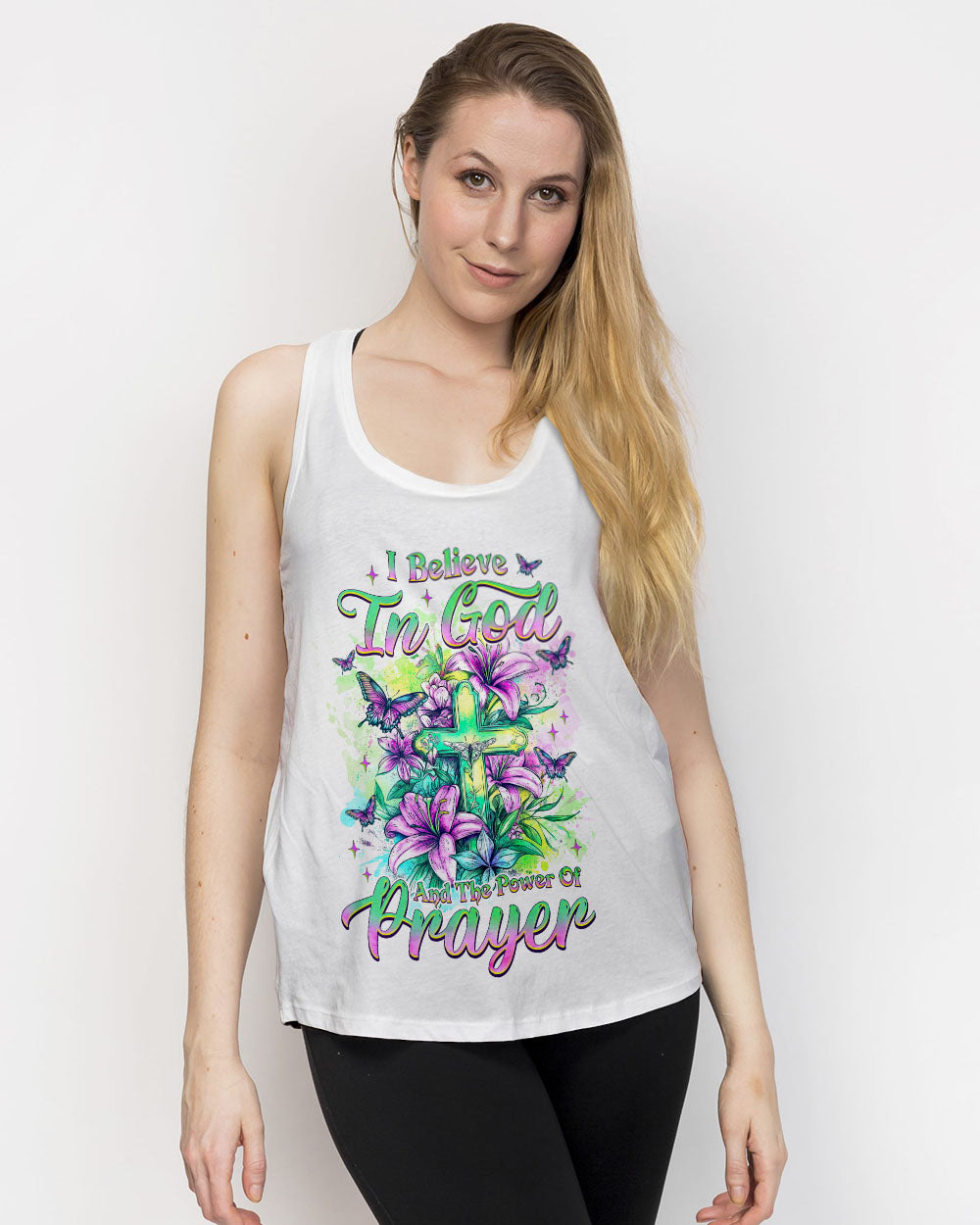 I Believe In God Lilies Women's All Over Print Shirt  - Tlnz2205253