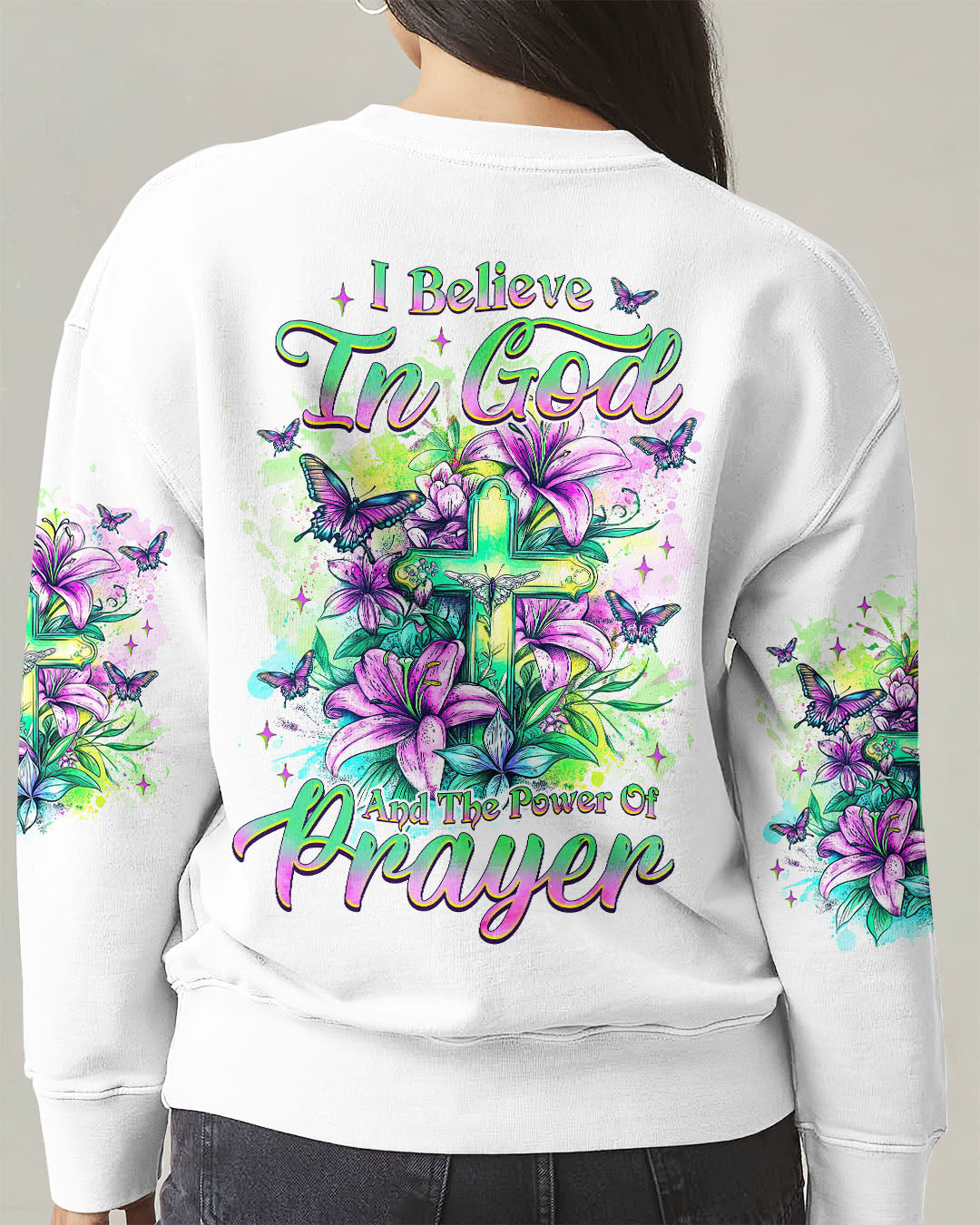 I Believe In God Lilies Women's All Over Print Shirt  - Tlnz2205253
