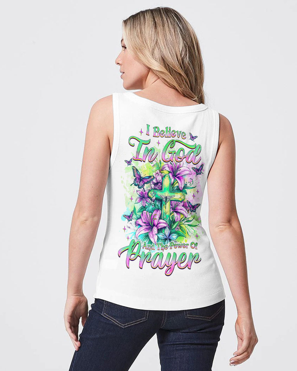 I Believe In God Lilies Women's All Over Print Shirt  - Tlnz2205253