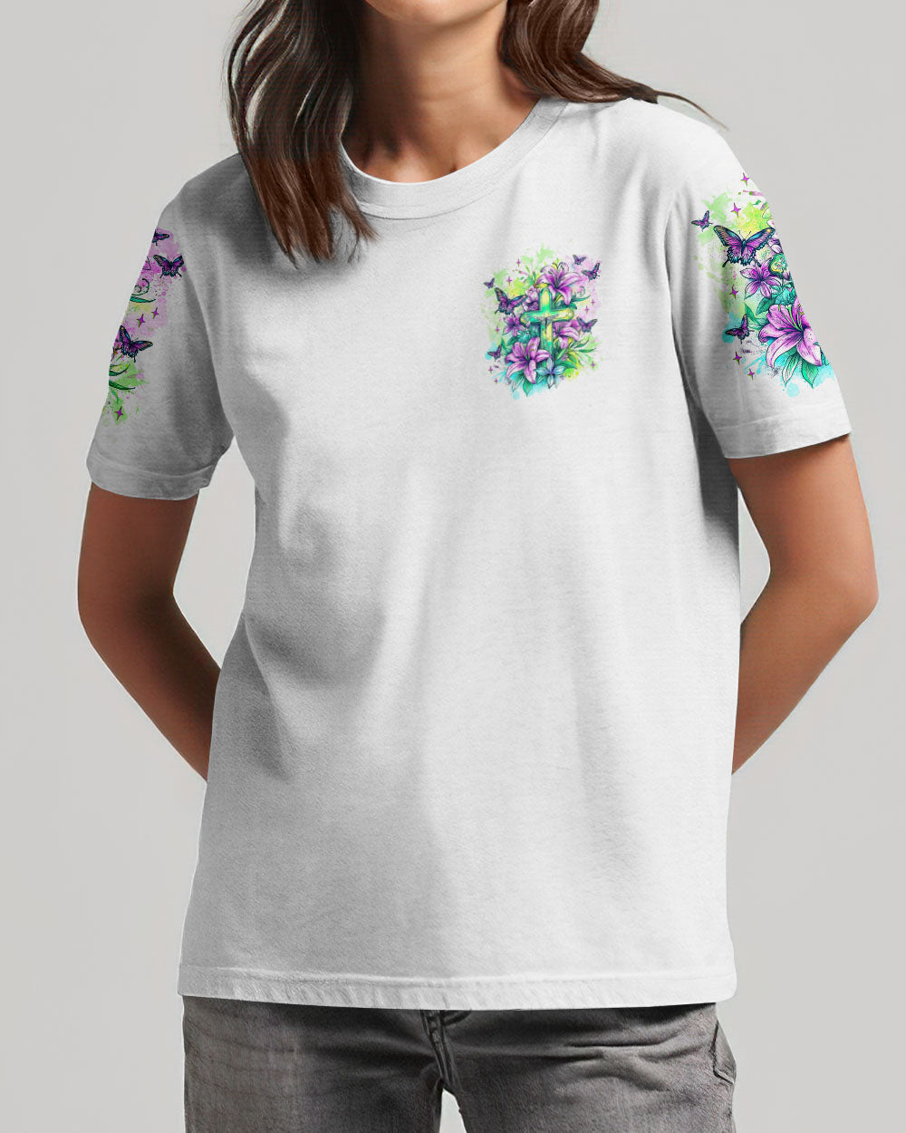 I Believe In God Lilies Women's All Over Print Shirt  - Tlnz2205253
