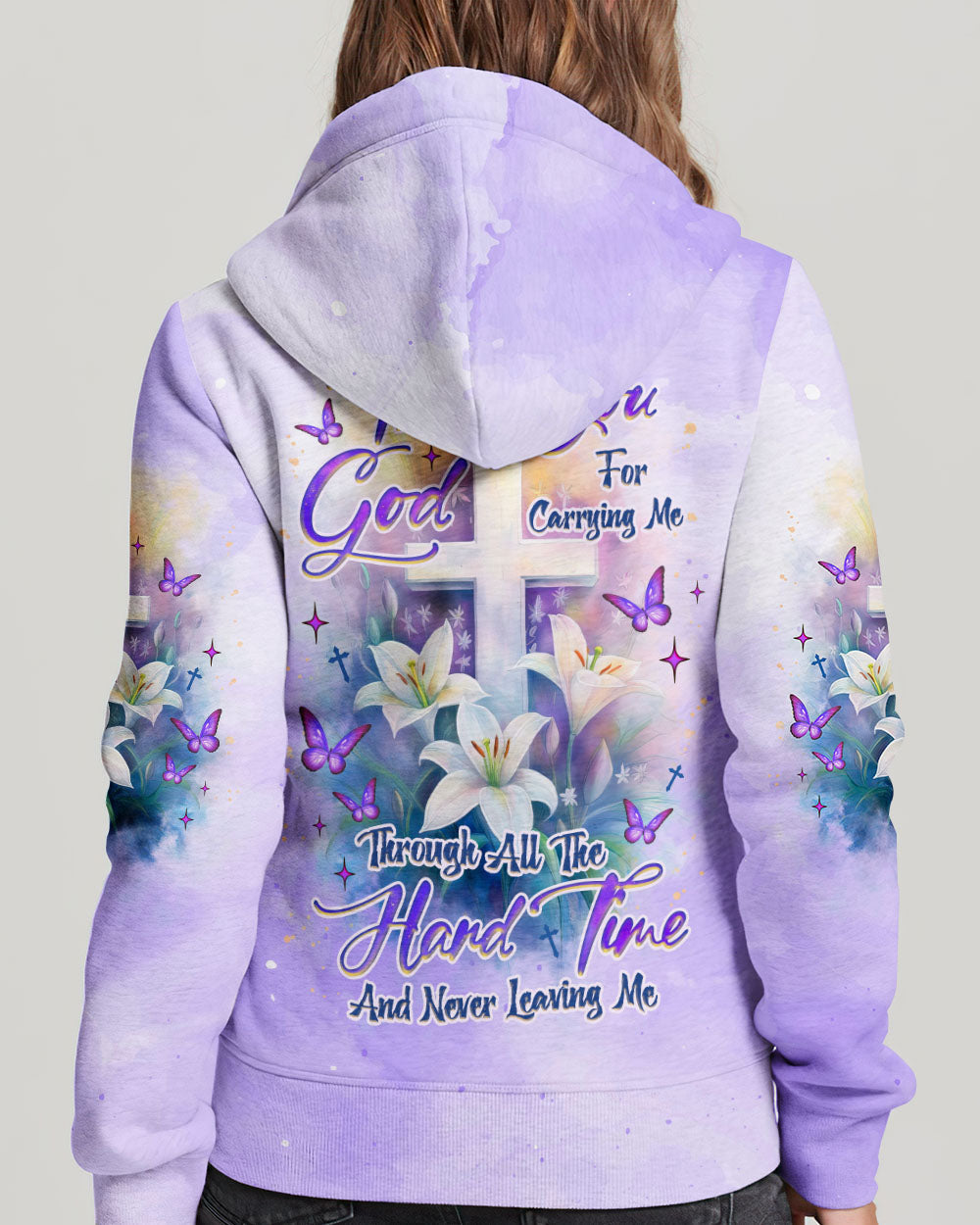 Thank You God For Carrying Me Lilies Women's All Over Print Shirt  - Tlnz3005254