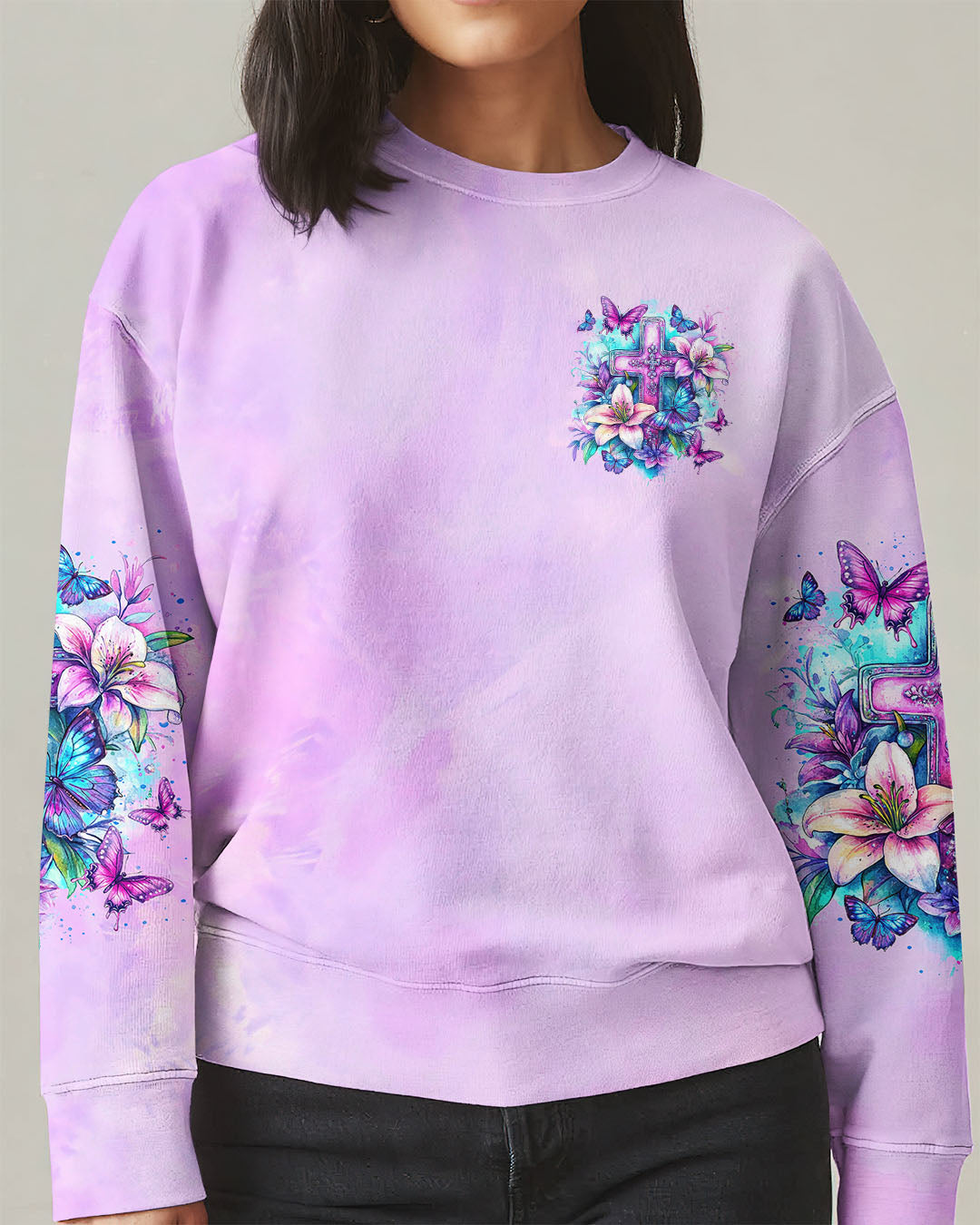 Way Maker Miracle Worker Cross Lilies Women's All Over Print Shirt   - Tltr0206254