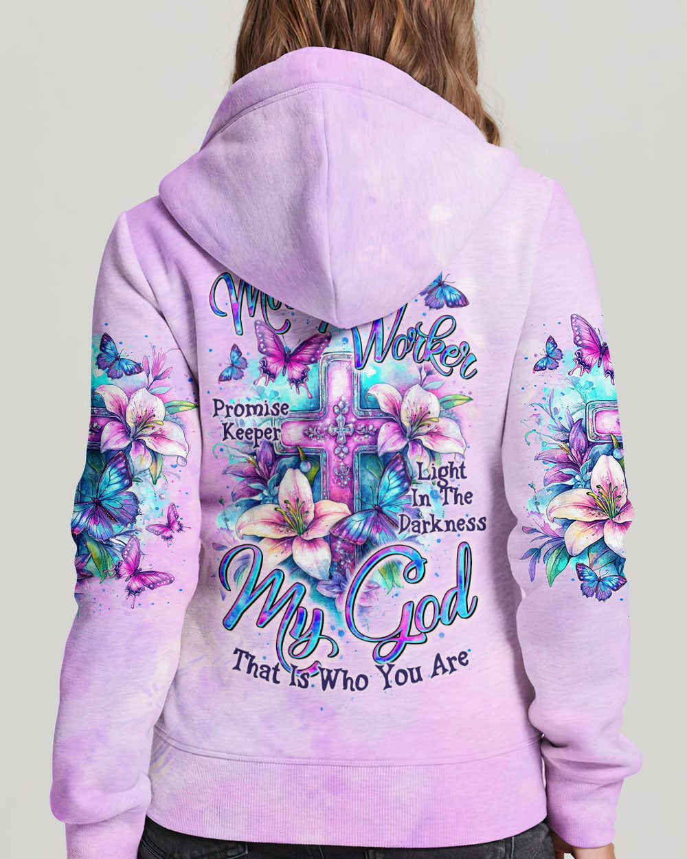 Way Maker Miracle Worker Cross Lilies Women's All Over Print Shirt   - Tltr0206254