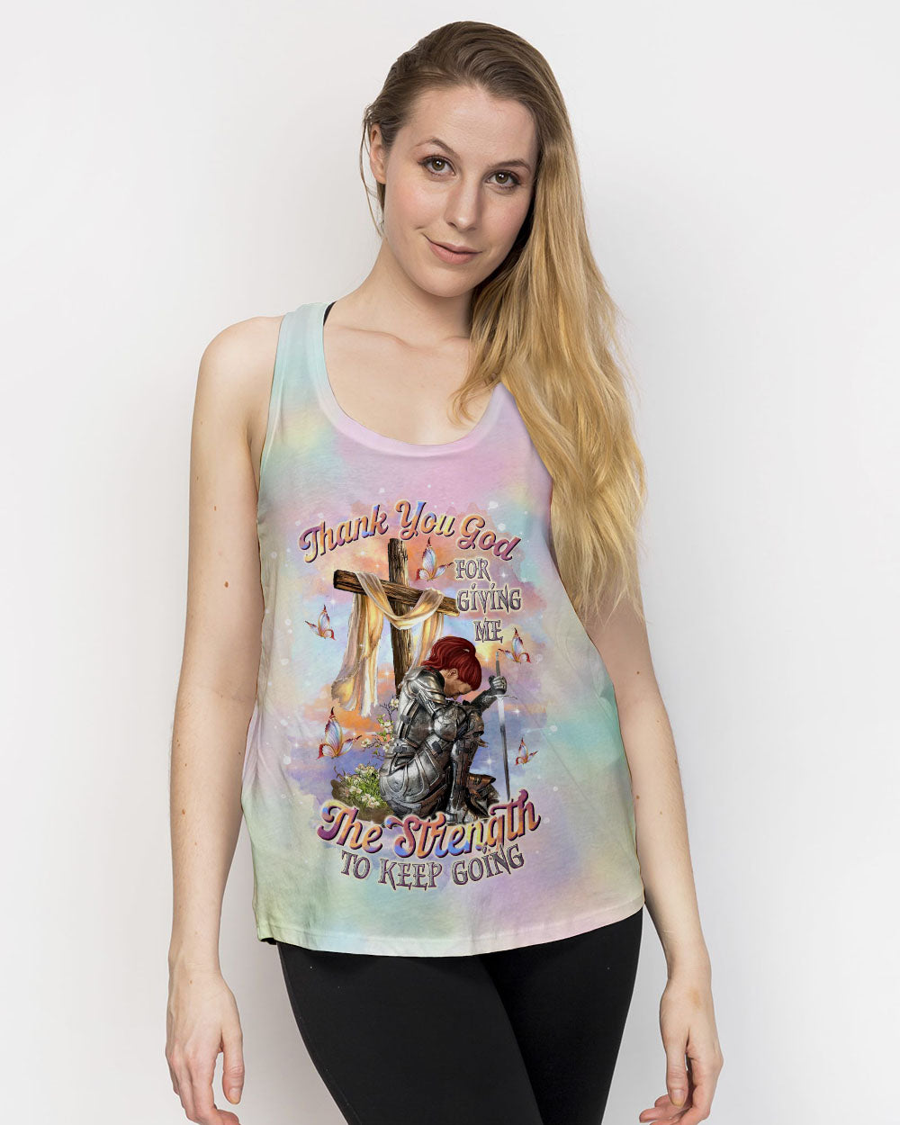 Thank You God Jesus Warrior Women's All Over Print Shirt    - Tltr0805253
