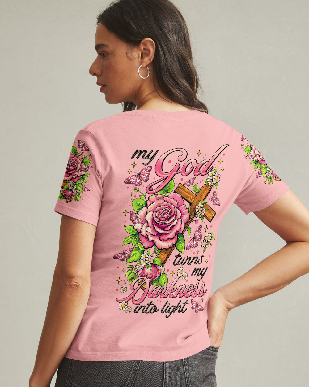 My God Turns My Darkness Into Light Women's All Over Print Shirt - Tltr0906252