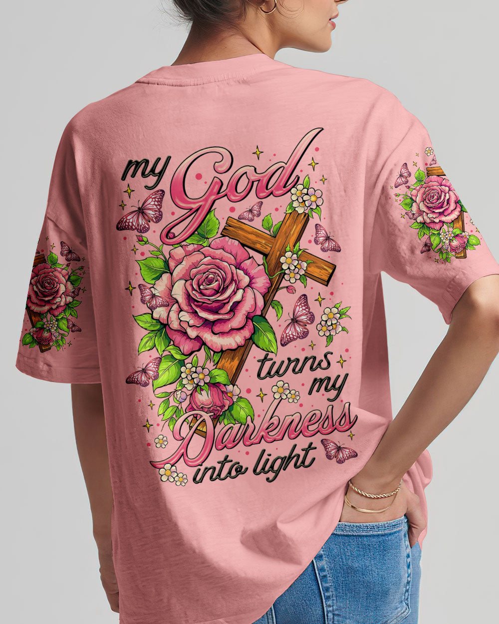My God Turns My Darkness Into Light Women's All Over Print Shirt - Tltr0906252