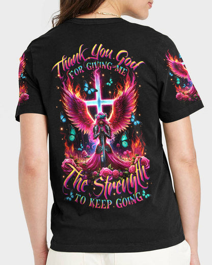 Thank You God Jesus Warrior Women's All Over Print Shirt    - Tltr1705253