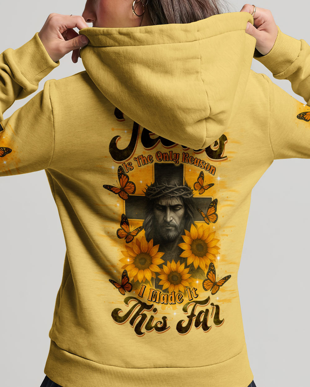 Jesus Is The Only Reason Cross Sunflower Women's All Over Print Shirt - Tltr1706252