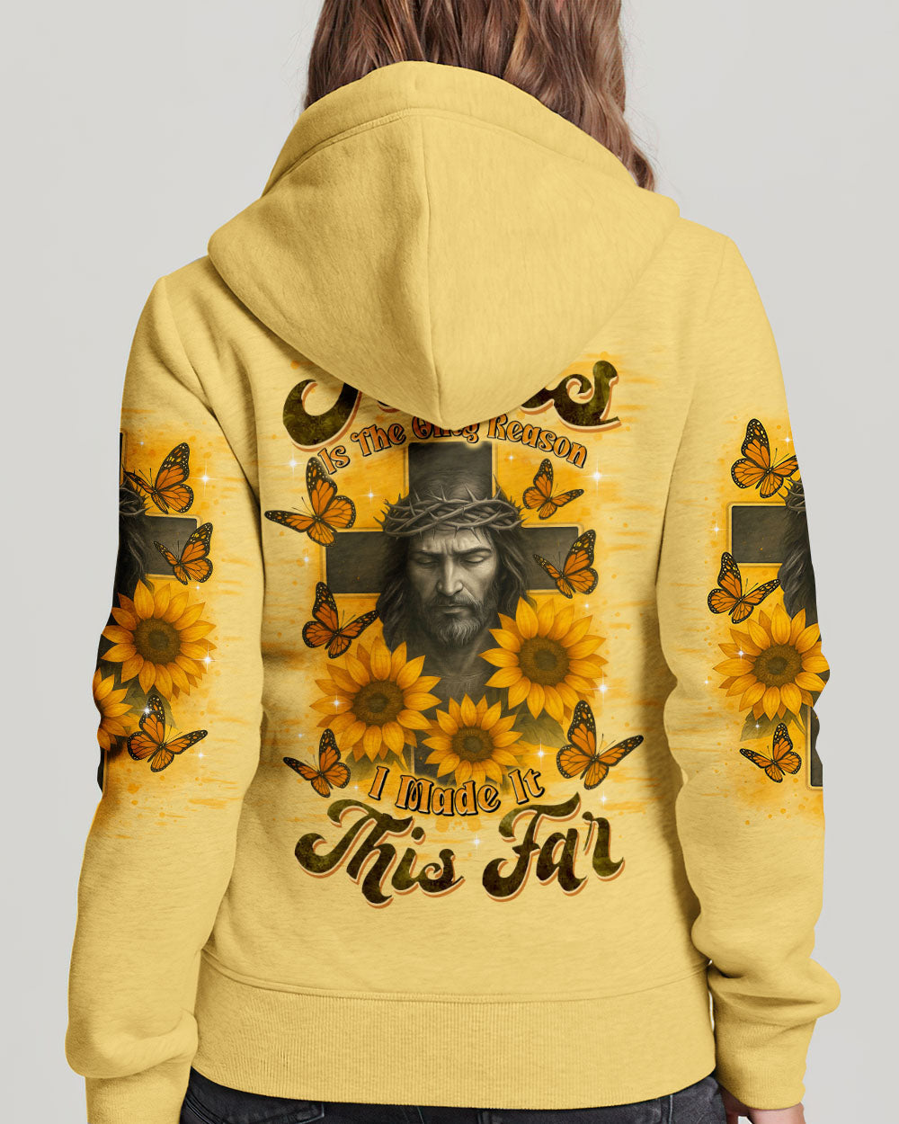Jesus Is The Only Reason Cross Sunflower Women's All Over Print Shirt - Tltr1706252