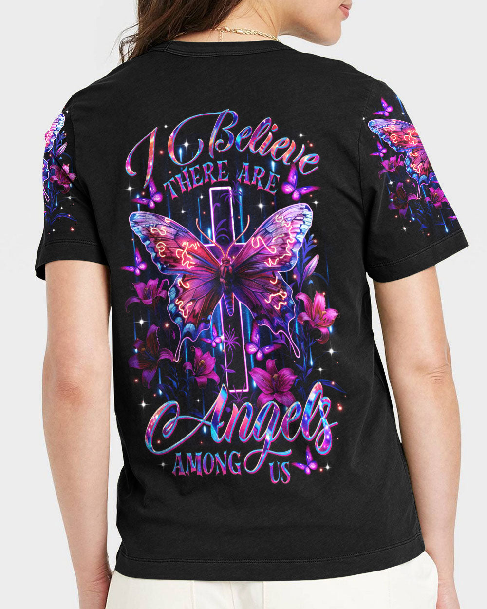 I Believe There Are Angels Among Us Women's All Over Print Shirt - Tltr1806252