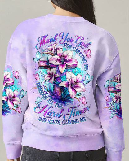 Thank You God For Carrying Me Lilies Women's All Over Print Shirt  - Tltr2005251