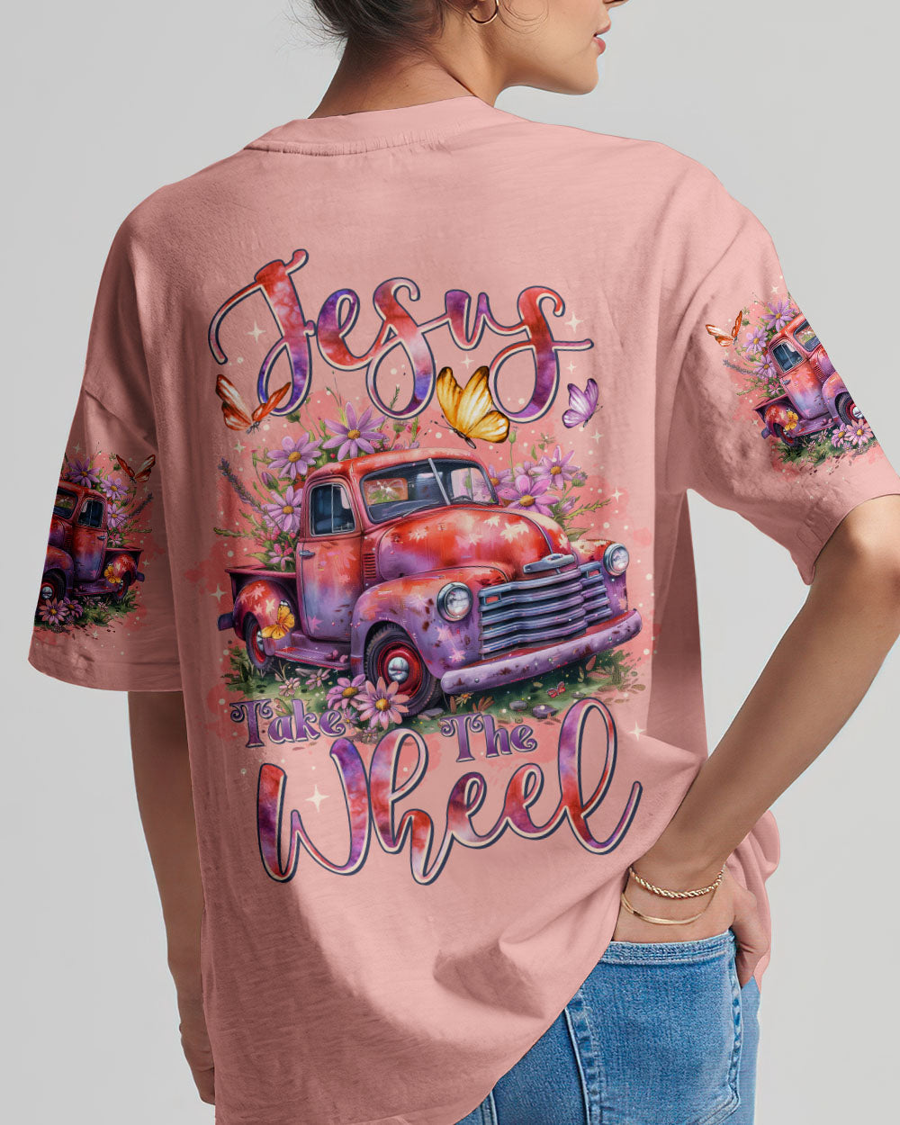 Jesus Take The Wheel Women's All Over Print Shirt - Tltr2006252